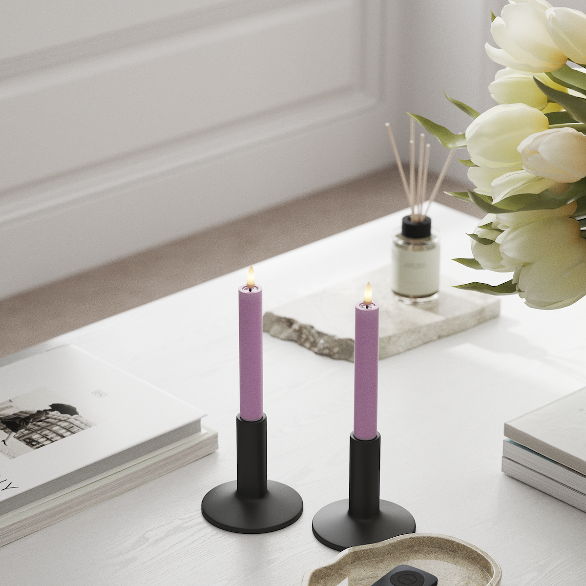 Deluxe Homeart LED Crown valgusti 2 tk, Ø 2 x 15 cm Lavendel LED-kroonvalgusti 1