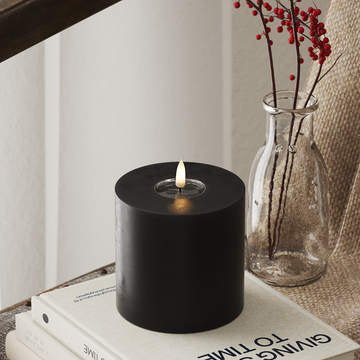 Deluxe Homeart LED Stompkaarsen Ø 10 x 10 cm Zwart LED Stompkaarsen 4