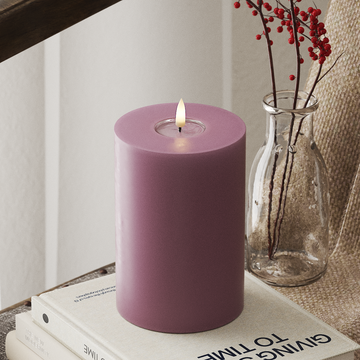 Deluxe Homeart LED Stompkaarsen Ø 10 x 15cm Lichtpaars LED Stompkaarsen 4