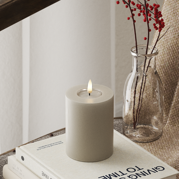 Deluxe Homeart LED Stompkaarsen Ø 7,5 x 10 cm Zand LED Stompkaarsen 4