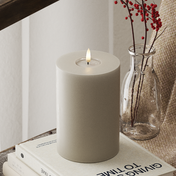 Deluxe Homeart LED Stompkaarsen Ø 10 x 15cm Zand LED Stompkaarsen 4