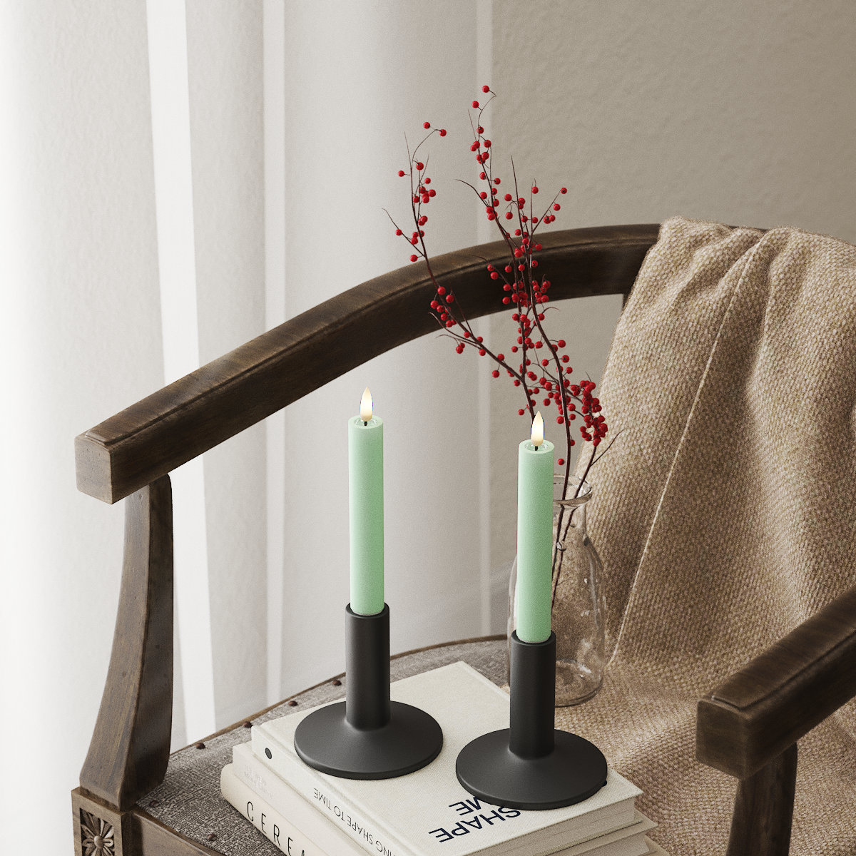 Deluxe Homeart LED Dinerkaars 2 stuks, Ø 2 x 15 cm Munt LED Dinerkaars 4