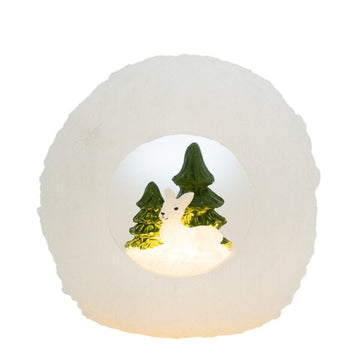 Sneeuwbol met decoratie 12*12cm Deluxe Homeart 1