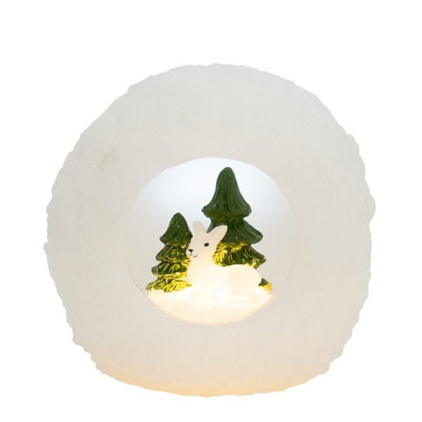 Sneeuwbol met decoratie 12*12cm Deluxe Homeart 1