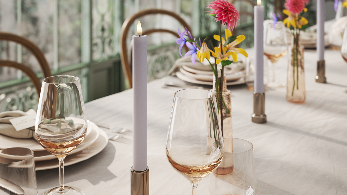 LED de vida real Vela fina Com design wetlook ™