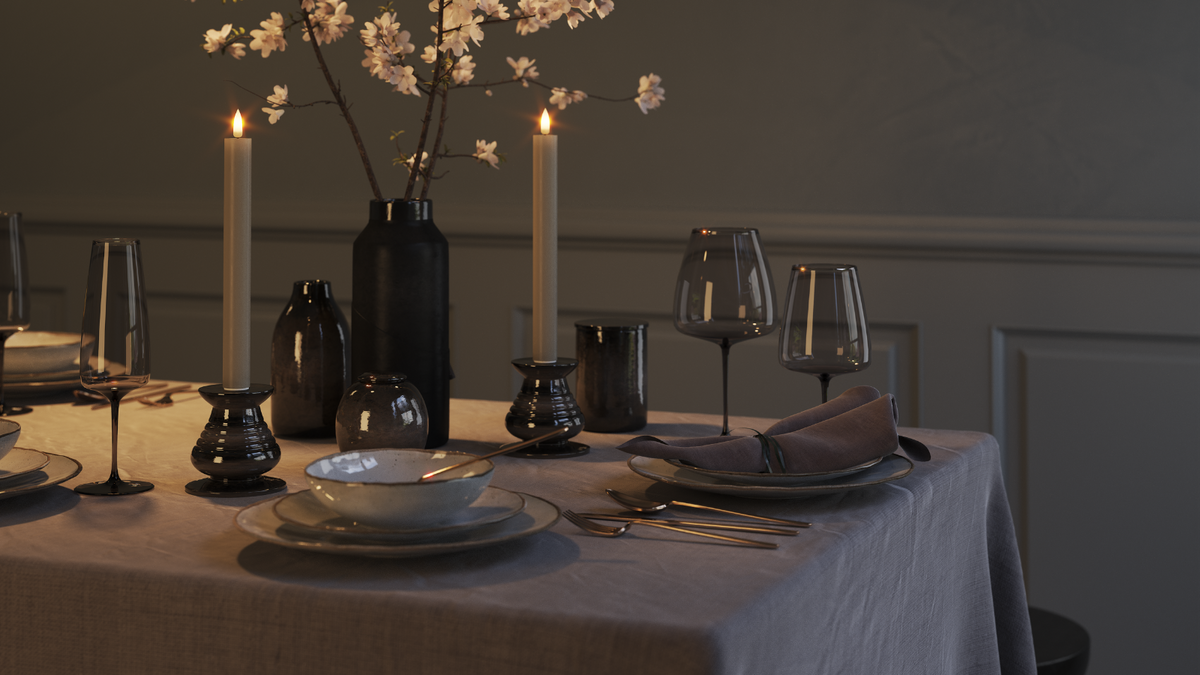 LED Kronlys med naturtro LED flamme