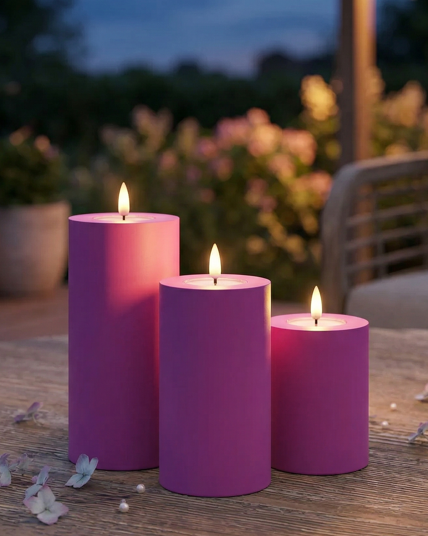 LED utendørs lyspakke Magenta