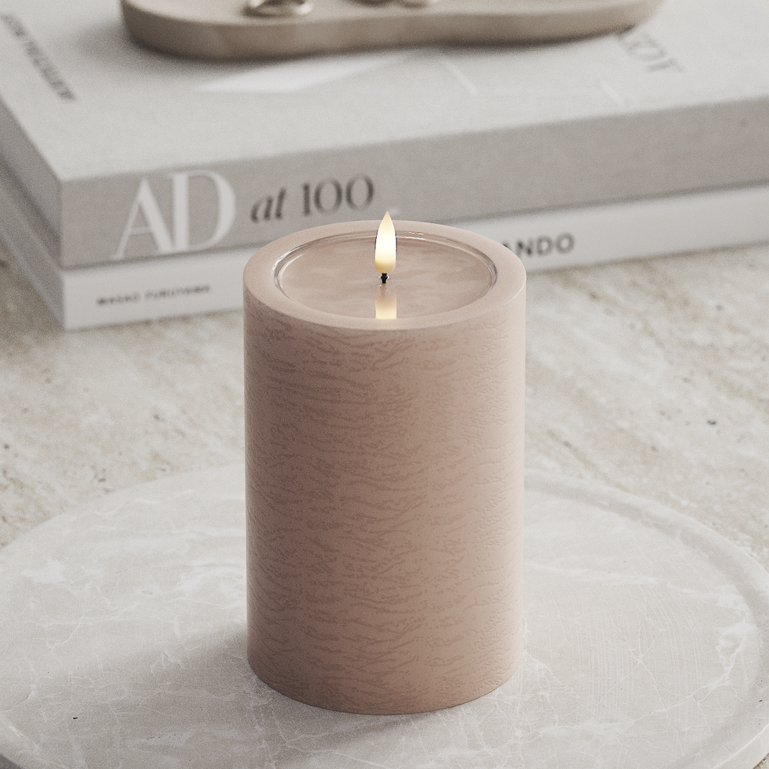 Deluxe Homeart Unique LED Stompkaarsen D 10 x 15 cm Roze unique Stompkaarsen 3