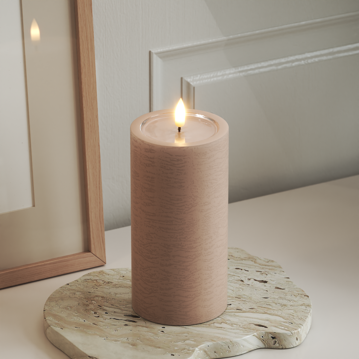 Deluxe Homeart Unique Φωτιστικό μπλοκ LED D 7,5 x 15 cm Ροζ unique φως μπλοκ 3