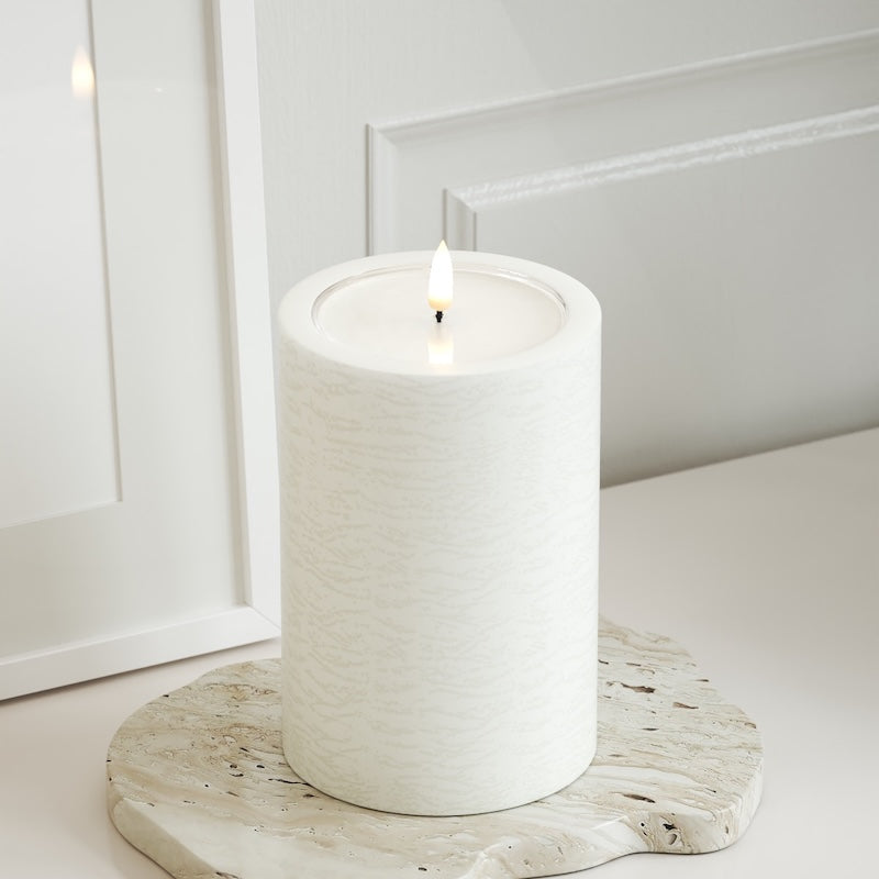 Unique Candles Unique LED Stompkaarsen D 10 x 15 cm Wit