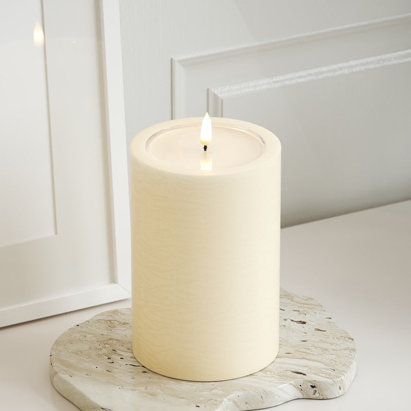 Unique Candles Unique LED Stompkaarsen D 10 x 15 cm Cream