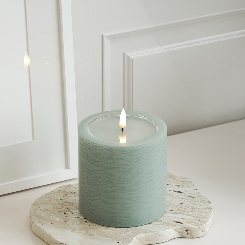 Unique Candles Unique LED Stompkaarsen D 10 x 10 cm Saliegroen