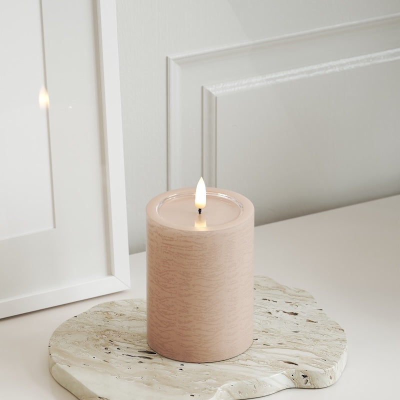 Unique Candles Unique LED Stompkaarsen D 7,5 x 10 cm Roze