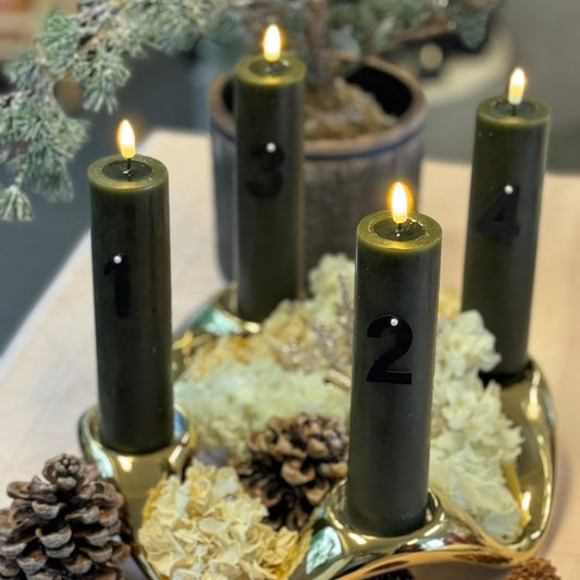 Adventspakket met blokkaarsen - 4 kleuren 2 DeluxehomeartNL